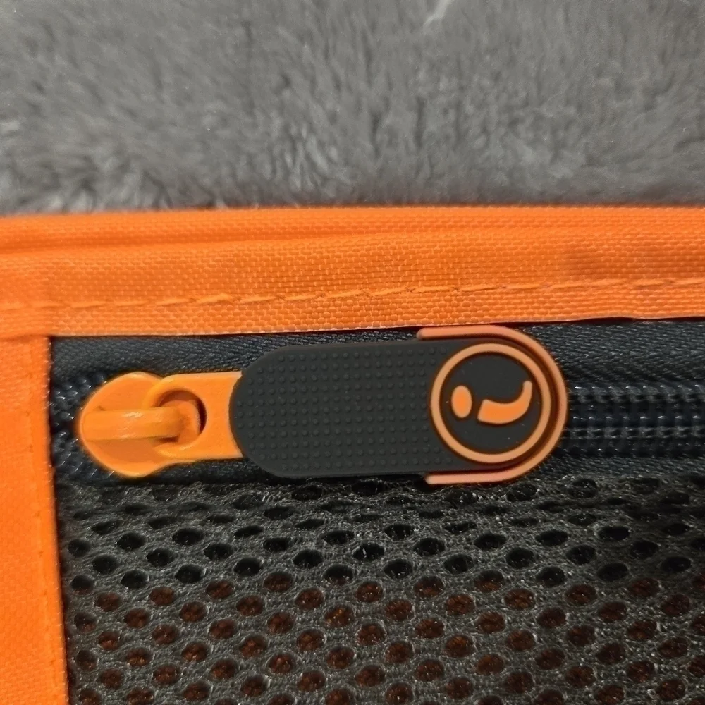 iScholar Jumbo Expandable Pencil Pouch, 3 Pockets, Orange